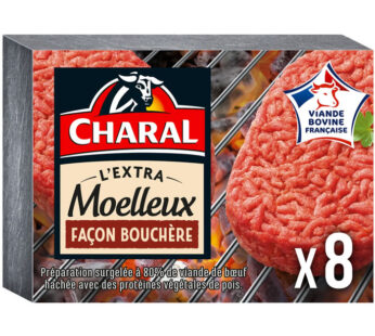 CHARAL – 8 Hachés de boeuf façon bouchère L&rsquo;Extra Moelleux 8x110g