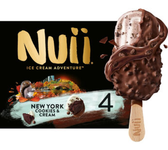 NUII – Bâtonnets glacés aux cookies et crème 4x67g