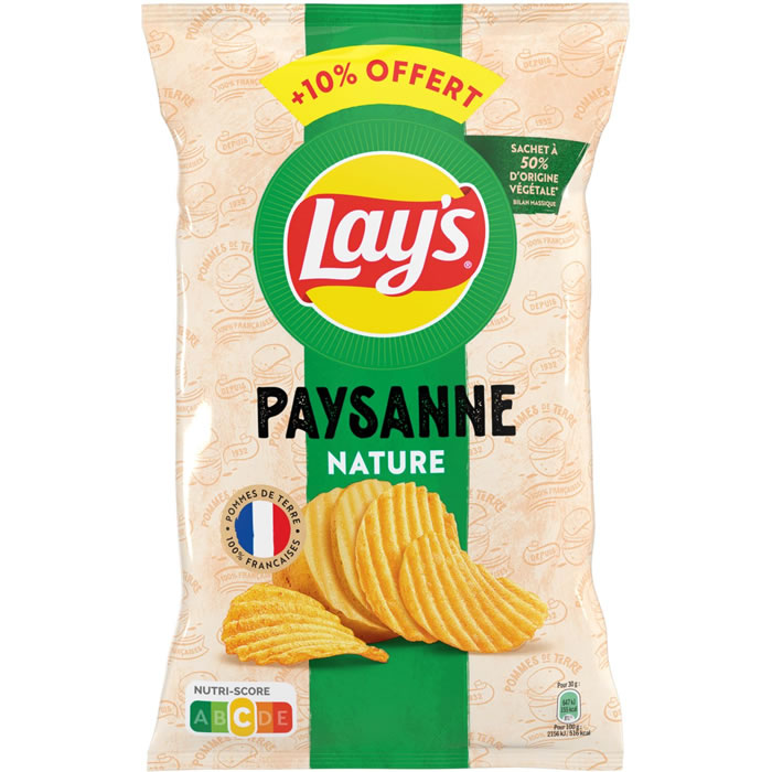 LAY'S - Chips paysannes nature 324g