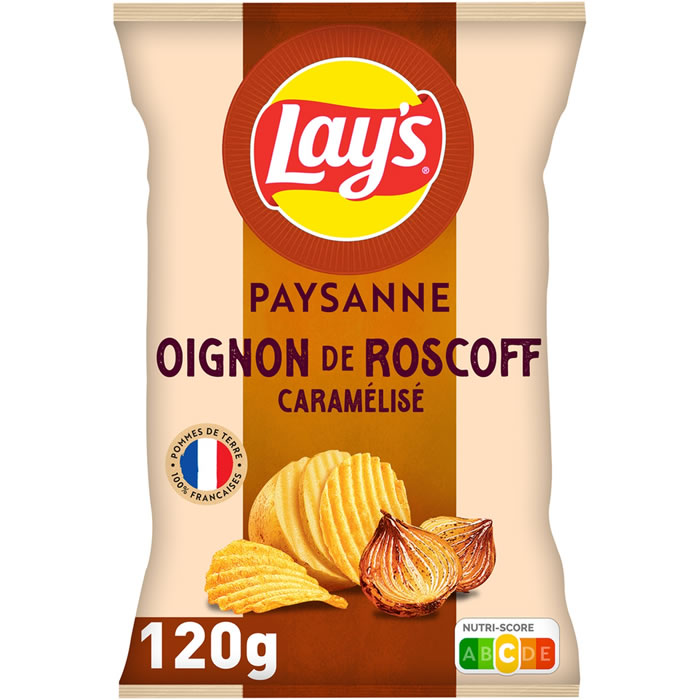 LAY'S - Chips paysannes saveur oignons de roscoff caramélisés 120g