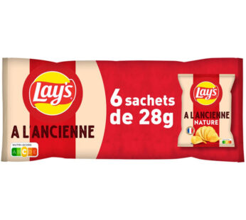 LAY&rsquo;S – Chips à l&rsquo;ancienne nature 6x28g