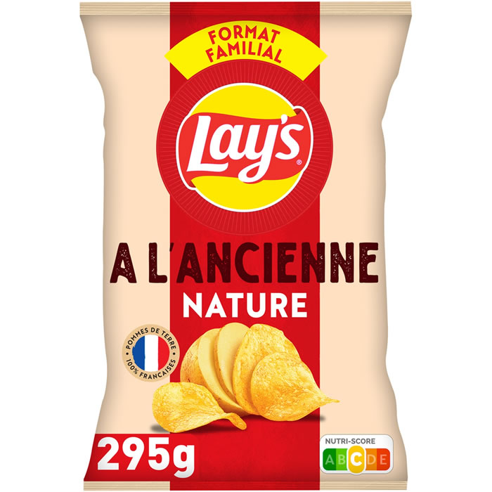 LAY'S - Chips à l'ancienne nature 295g