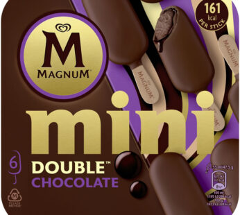 MAGNUM Double – Mini bâtonnets glacés au chocolat noir 6×47,5g
