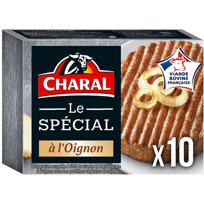 CHARAL - Hachés à l'oignon 15% M.G 10x100g
