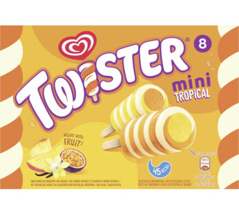 MIKO Twister – Bâtonnets glacés aromatisés aux fruits tropicaux 8×43,5g