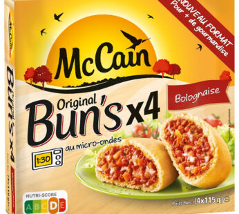 MC CAIN – Bun’s à la bolognaise micro-ondes (4 x 115g)