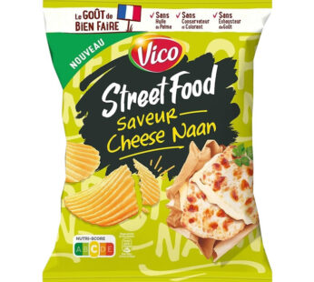 VICO Street Food – Chips ondulées au cheese naan 120g