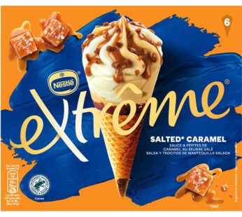 EXTRÊME – Cônes glacés à la vanille et caramel salé 6x71g