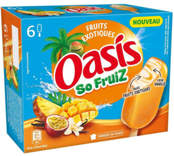 OASIS So Fruiz – Bâtonnets glacés à la vanille et fruits exotiques 6x47g