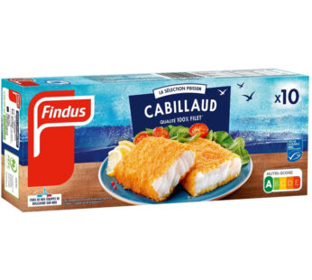 FINDUS 100% Filet – Filets de cabillaud panés MSC 10x51g