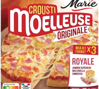 MARIE CroustiMoelleuse – Pizza jambon et fromages 3x400g