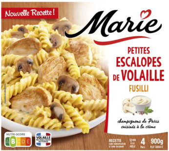 MARIE – Penne poulet aux champignons 900g