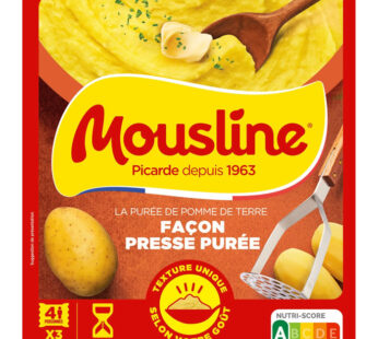 MOUSLINE Purée de pommes de terre façon presse purée 3x125g
