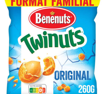 BENENUTS Twinuts – Cacahuètes enrobées salées Grand Format 260g
