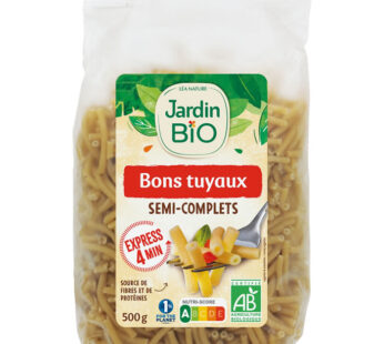 JARDIN BIO Bons Tuyaux Macaroni semi-complet bio 500g