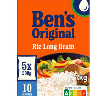 BEN&rsquo;S ORIGINAL – Riz long grain sachets cuisson 5 x 200g