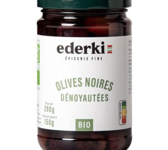 EDERKI Olives noires dénoyautées bio Grand Format 150g
