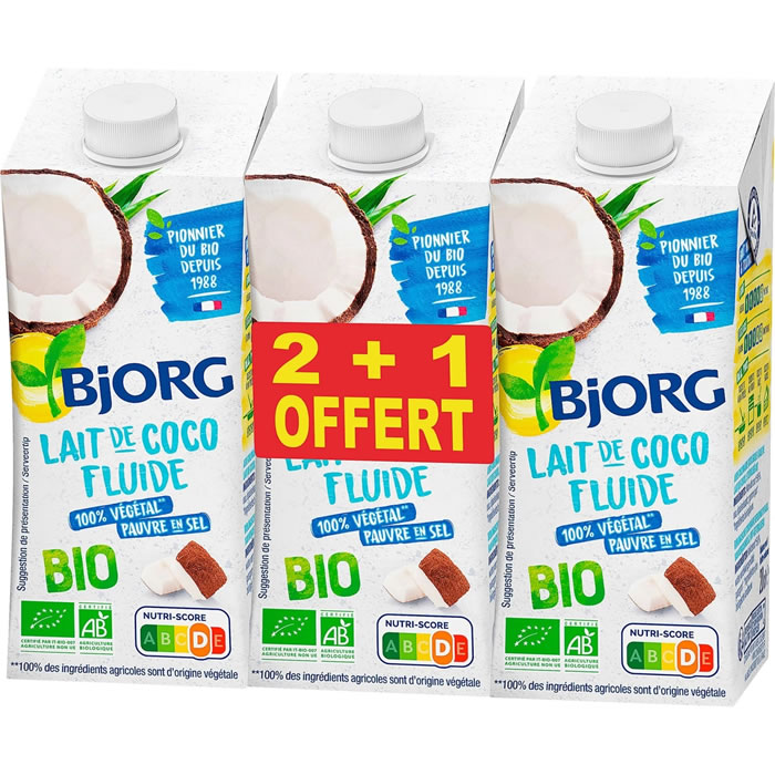 BJORG - Lait de coco fluide bio - 2x20cl