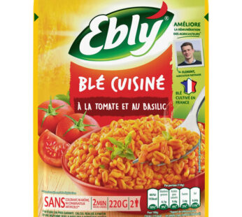 EBLY Blé précuit aux tomates et basilic micro-ondes 220g