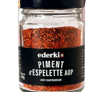 EDERKI – Piment d&rsquo;Espelette AOP en poudre 40 g