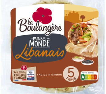 LA BOULANGERE – Pain libanais 250 g (5 pièces)
