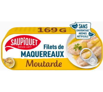 SAUPIQUET – Filets de maquereaux à la moutarde 169 g