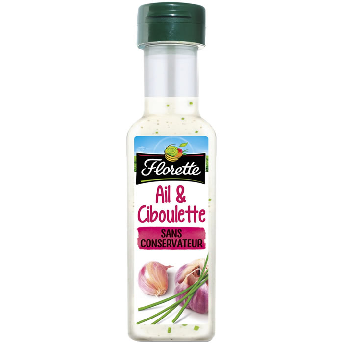 FLORETTE - Sauce ail et ciboulette pour assaisonnement - 17.5 cl