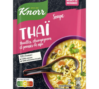 KNORR – Soupe thaï instantanée nouilles, champignons et soja 69g