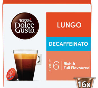 NESCAFE Dolce Gusto – Capsules de café décaféiné allongé N°6 (16 capsules)