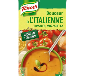 KNORR – Soupe douceur à l&rsquo;italienne à la tomate et mozzarella 1 L