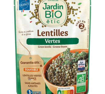 JARDIN BIO Étic Lentilles vertes micro-ondes bio