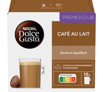 NESCAFE – Capsules café au lait (Dolce Gusto) 16 capsules