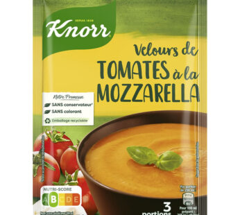 KNORR – Soupe velours instantanée à la tomate et mozzarella 96 g