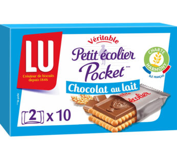 LU Petit Ecolier – Biscuits petit beurre avec tablette de chocolat au lait 250g