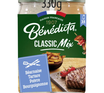 BENEDICTA – Assortiment sauce béarnaise, tartare, poivre, bourguignonne – 4x85g