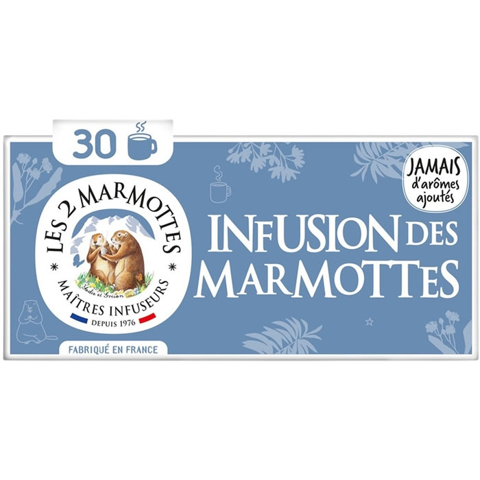 LES 2 MARMOTTES Infusion aux 7 plantes (30 sachets, 46g)