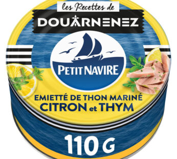 PETIT NAVIRE – Émietté de thon mariné au citron et thym 110g