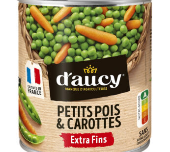D&rsquo;AUCY – Petits pois et carottes extra-fins Grand Format 530g