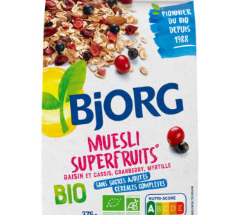 BJORG – Muesli aux superfruits bio 375 g