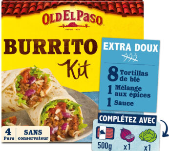 OLD EL PASO – Kit pour burritos extra doux 491 g