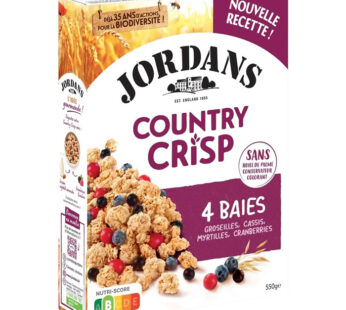 JORDANS – Country Crisp Céréales pépites aux 4 baies 550g