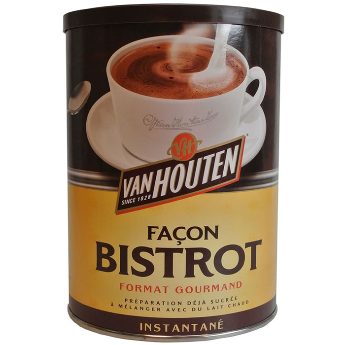 VAN HOUTEN Façon bistrot - Chocolat en poudre sucrée (430g)