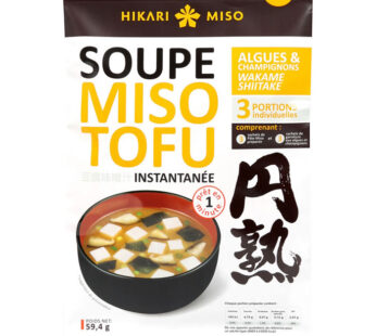 HIKARI MISO – Soupe miso instantanée au tofu, algues et champignons 59,4g