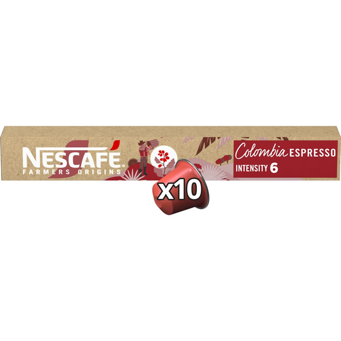 NESCAFE B-Farmers Origins - Capsules de café espresso intense de Colombie N°6 (10 capsules)