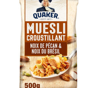 QUAKER – Muesli croustillant aux noix de pécan et du Brésil 500 g