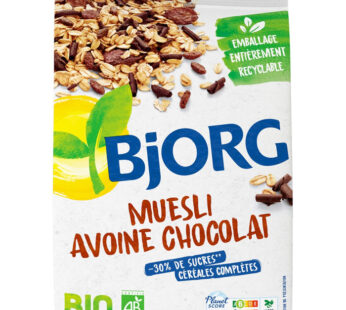 BJORG – Muesli à l&rsquo;avoine et chocolat bio 375 g
