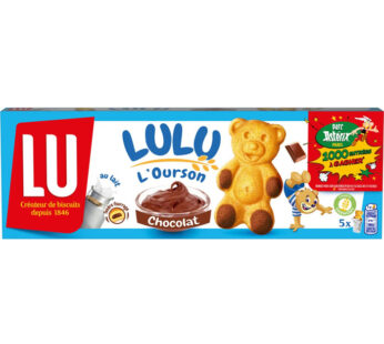 LU Lulu L&rsquo;Ourson – Gâteaux fourrés au chocolat au lait 150g