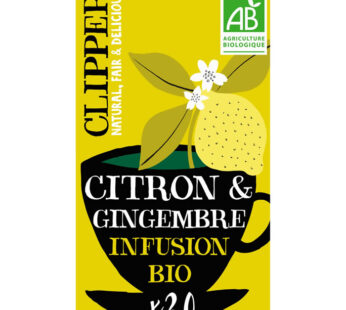 CLIPPER Infusion citron gingembre bio (20 sachets, 50g)