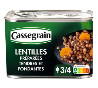CASSEGRAIN – Lentilles cuisinées aux oignons et carottes 460 g