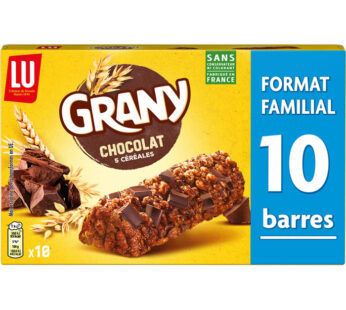GRANY Barres céréalières au chocolat noir et 5 céréales (format familial)